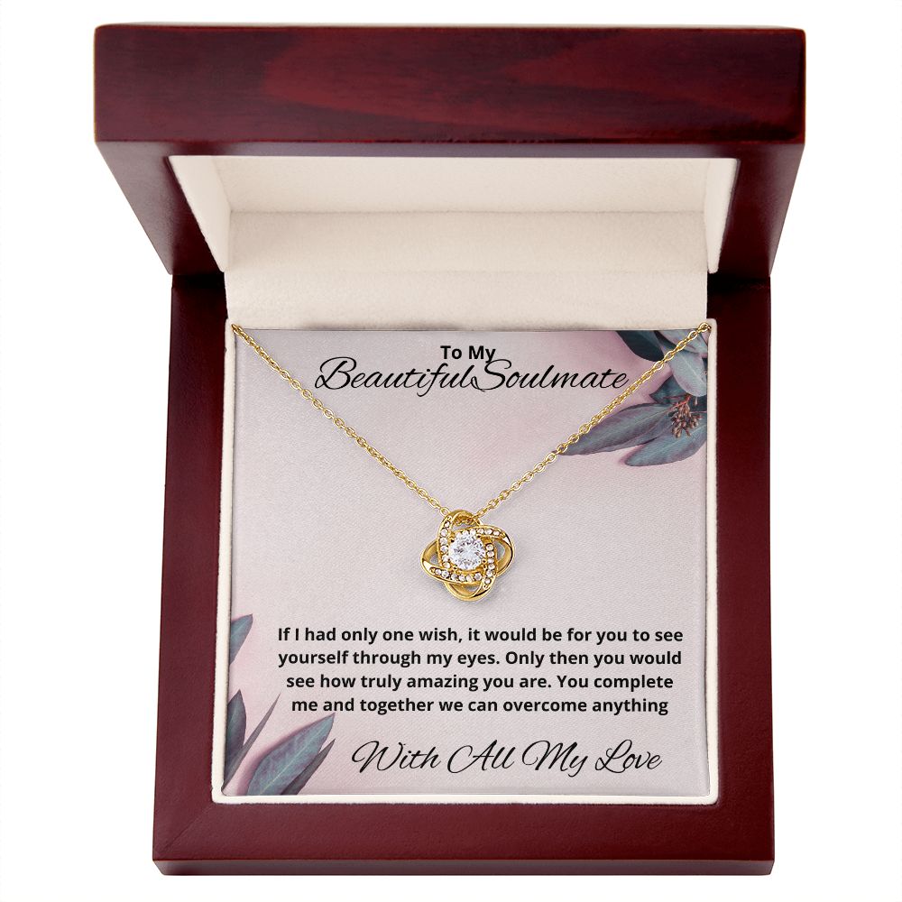 Love Knot Necklace (Yellow and White Gold Options)
